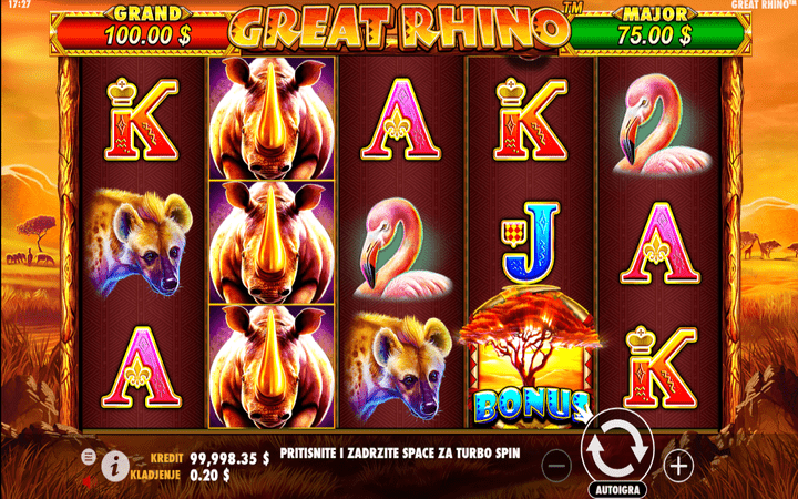 Great Rhino, Pragmatic Play, Online Casino Bonus