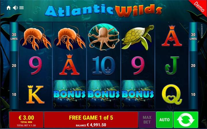 Atlantic Wilds, online casino bonus, online free spins