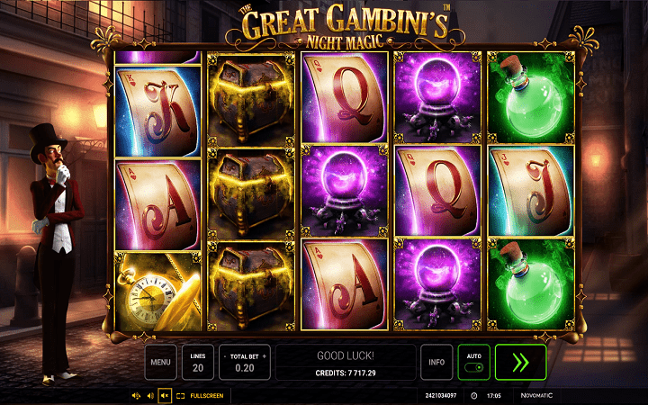 The Great Gambini's Night Magic, Novomatic, Online Casino Bonus