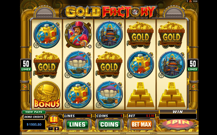 Gold Factory, Microgaming, Bonus Casino