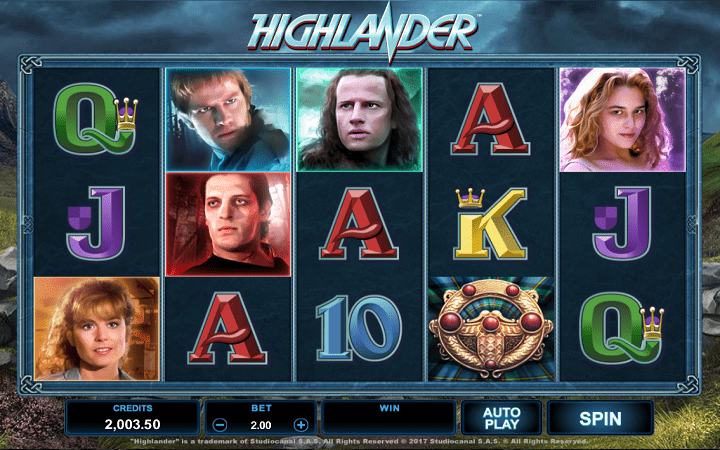 Highlander, Microgaming,  Bonus Casino