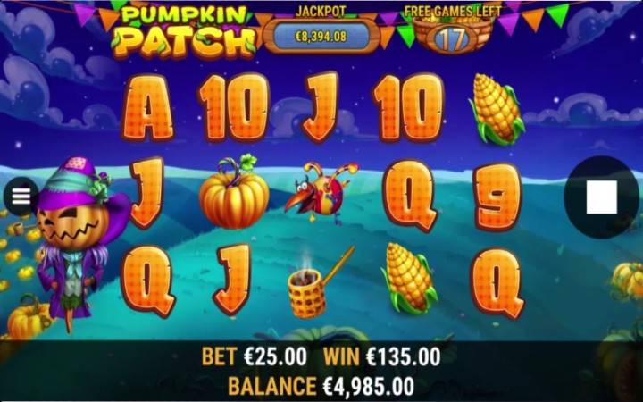 Pumpkin Patch, Online Casino Bonus