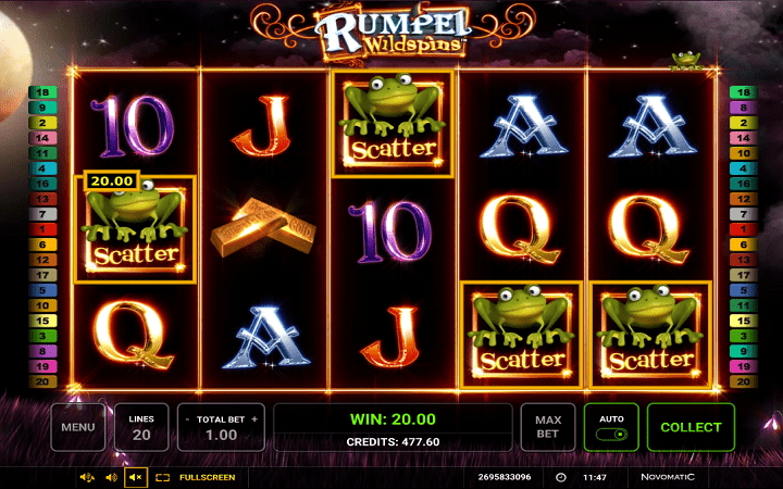 Rumpel Wildspins, Novomatic, Online Casino Bonus