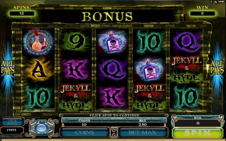 Besplatni spinovi, online casino bonus, Jekyll and Hyde