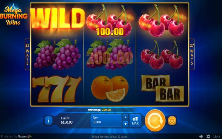 Online Casino Bonus, Mega Burning Wilds