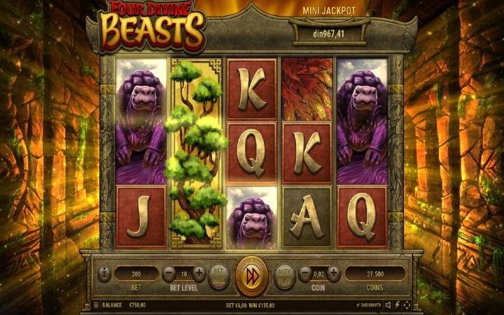 Besplatni spinovi, složeni džokeri, Four Divine Beasts, Bonus Casino