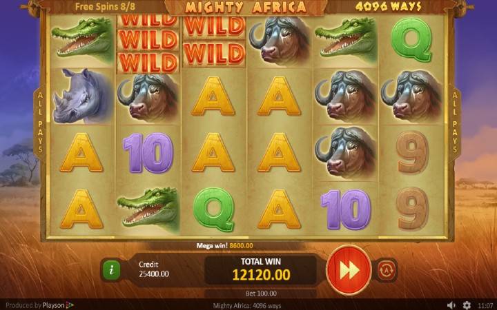 Online casino bonus, online kazino, Mighty Africa