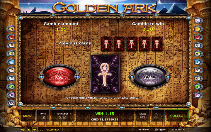 Golden Ark, Novomatic, Greentube, Online Casino Bonus