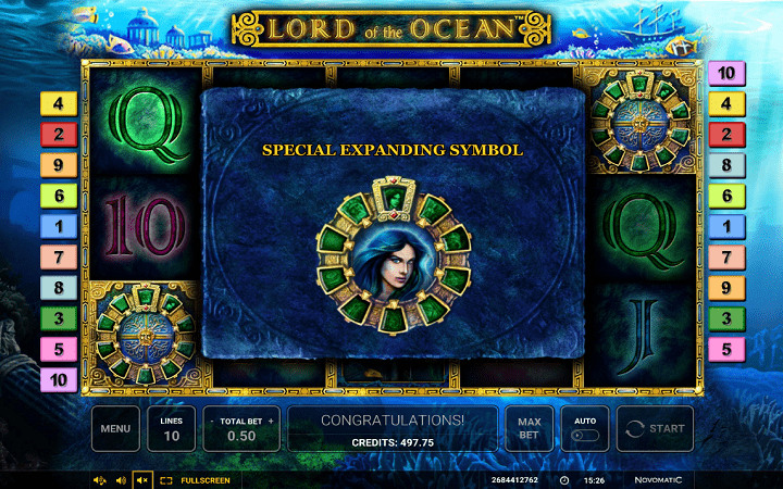 Lord of the Ocean, Novomatic, Greentube, Online Casino Bonus