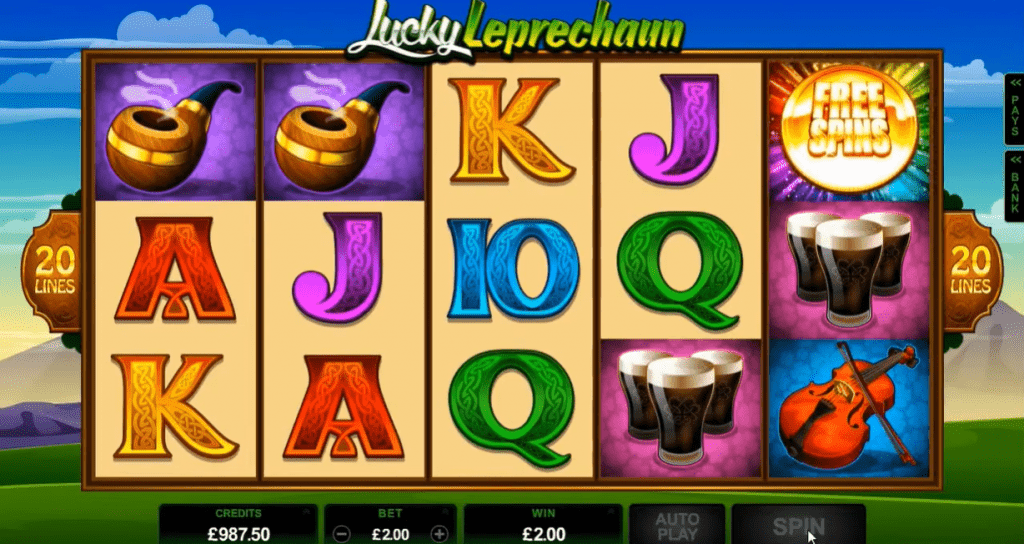 Lucky Leprechaun slot-Scatter u petoj koloni