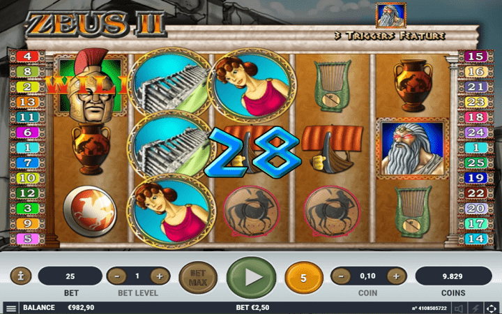 Zeus 2 slot-dobitak sa džokerom