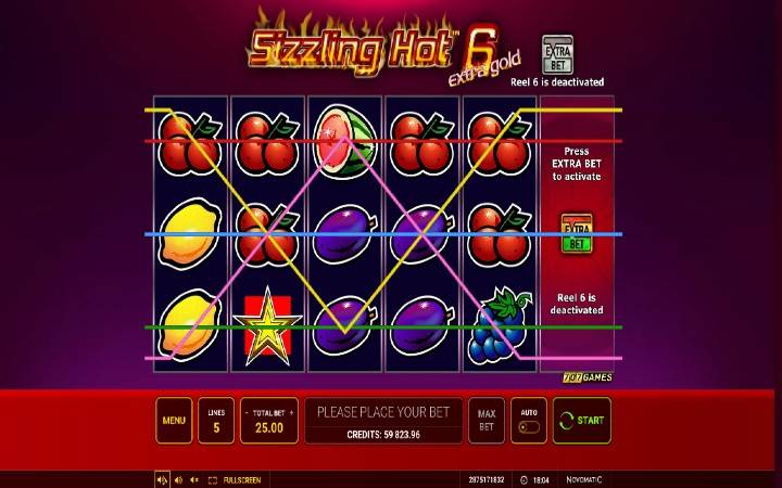 Sizzling Hot 6 Extra Gold, online casino bonus