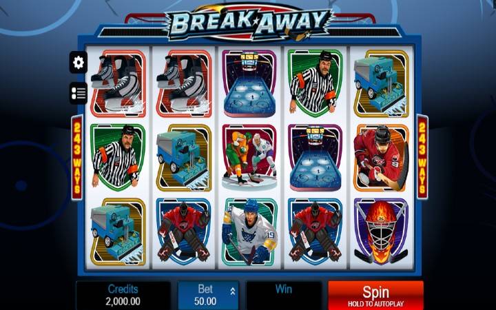 Break Away, las 5 mejores tragamonedas de video inspiradas en deportes, bonificación de casino en línea