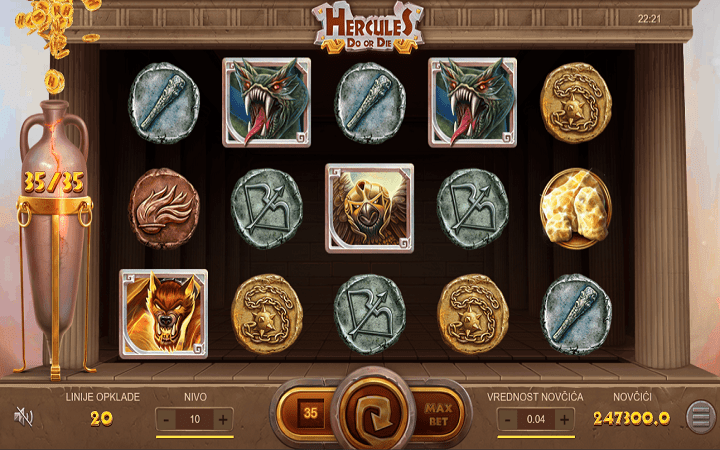 Hercules: Do or Die, Leap, Online Casino Bonus