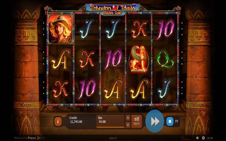 Treasures of Tombs Hidden Gold, Online Casino Bonus, Playson