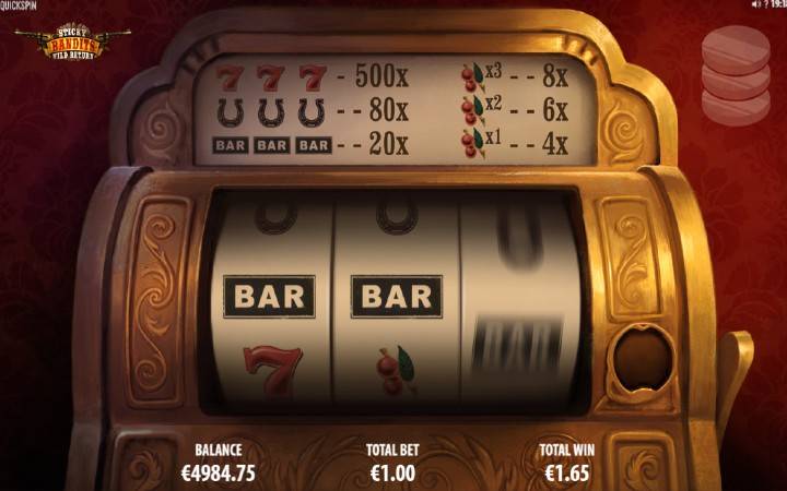 Sticky Bandits: Wild Return, Quickspin, Online Casino Bonus