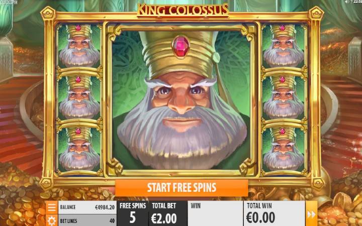 Džinovski simbol, Online Casino Bonus, King Colossus