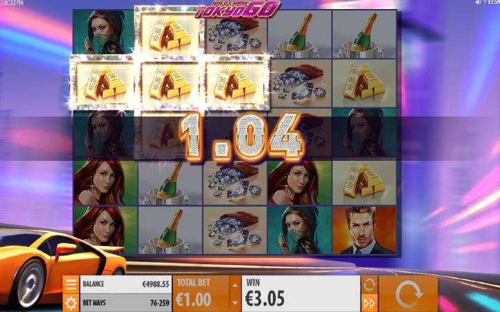 Super Respin, Online Casino Bonus, Wild Chase: Tokyo Go
