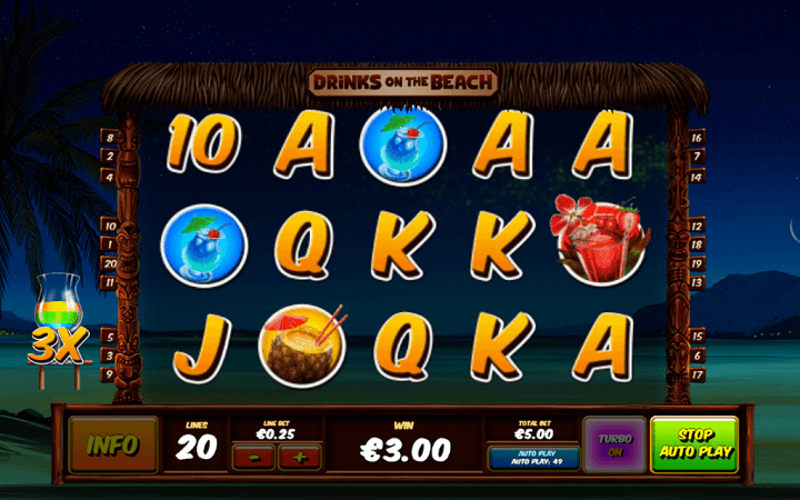 Drinks on the Beach, Playtech, Online Casino Bonus