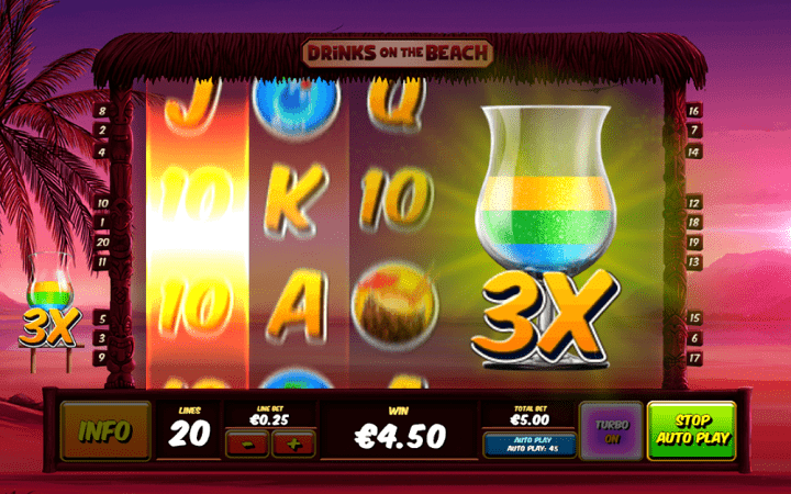 Drinks on the Beach, Playtech, Online Casino Bonus