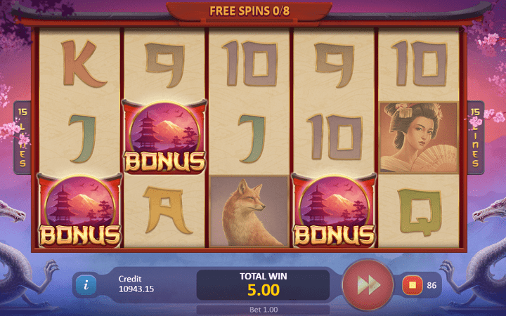 Sakura Dragon, Playson, Online Casino Bonus