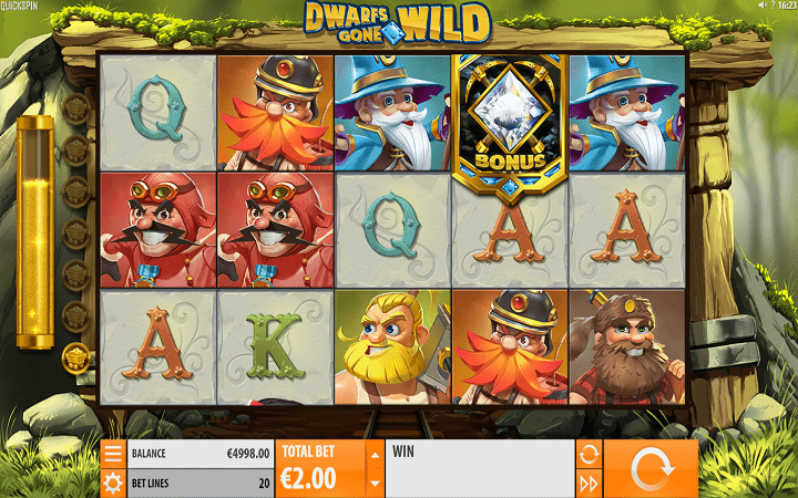 Dwarfs Gone Wild, Quickspin, Playtech, Online Casino Bonus