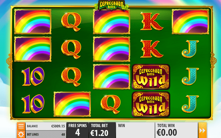 Leprechaun Hills slot-tabla slota-bonus igra slota-besplatni spinovi-misteriozni simboli duge