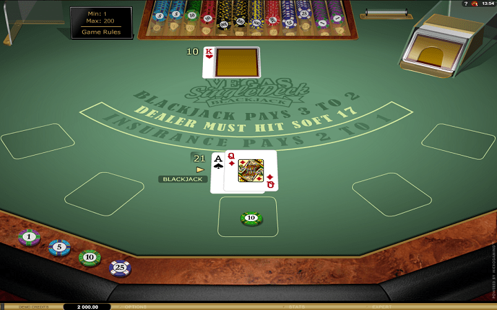 Vegas Single Deck Blackjack Gold