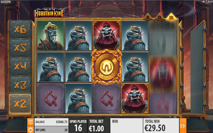 Hall of the Mountain King, Quickspin, Playtech, Online Casino Bonus