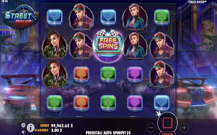 Street Racer, Online Casino Bonus