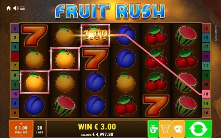 Fruit Rush, Online Casino Bonus