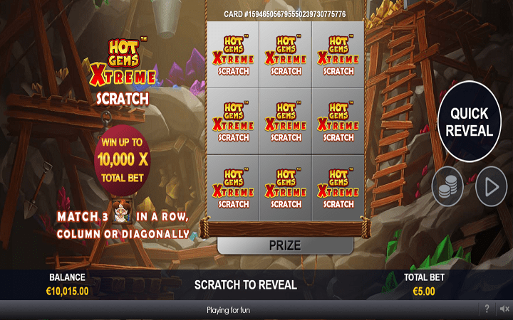 Hot Gems Xtreme Scratch Card