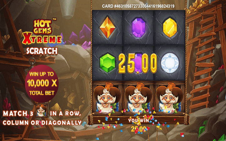 Hot Gems Xtreme Scratch Card