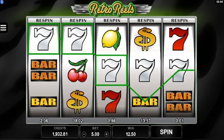 Osnovna igra-dobitna kombinacija-Retro Reels-online casino bonus