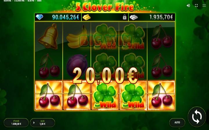 Dobitna kombinacija-trešnja-fazi-5 clover Fire