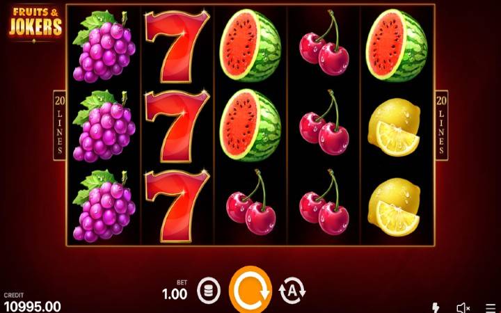 Fruits and Jokers 20 Lines-online casino bonus