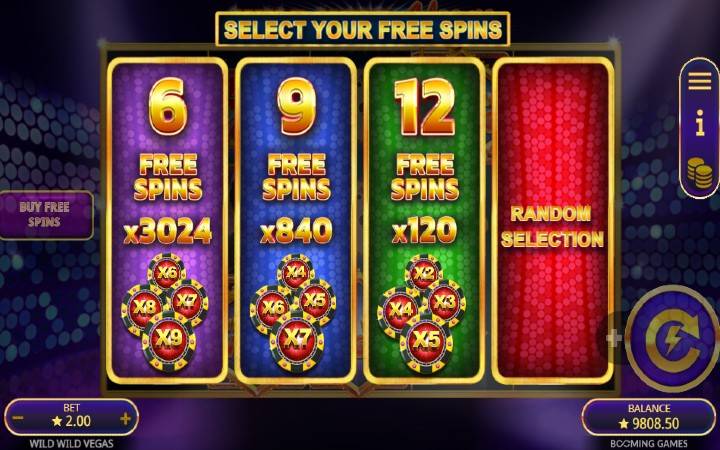 tri vrste besplatnih spinova-wild wild vegas-online casino bonus