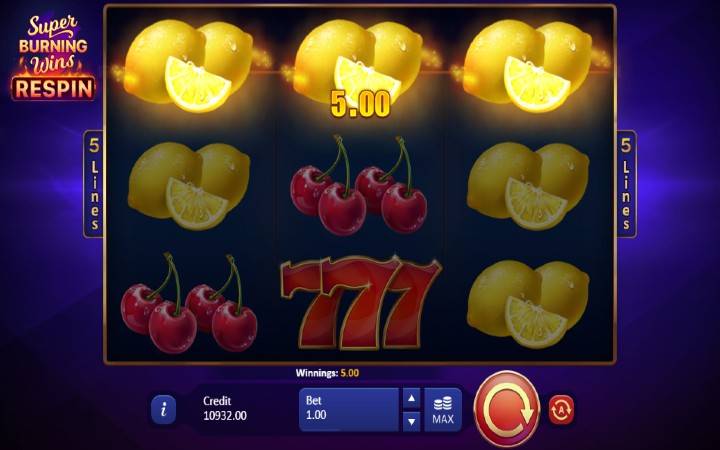 Limun-super burning wins respin-playson