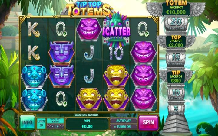 Tip Top Totemsonline casino bonus-playtech
