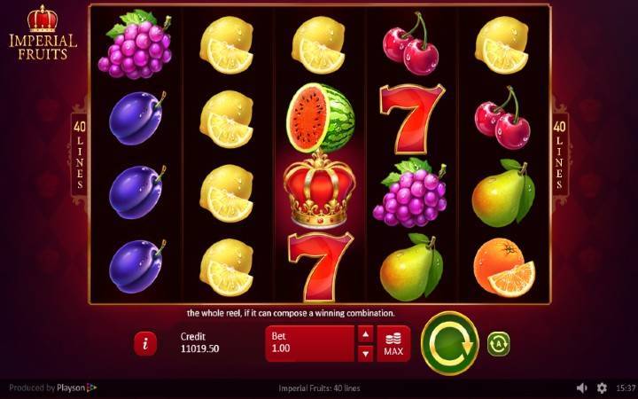 Imperial Fruits 40 Lines-playson-online casino bonus