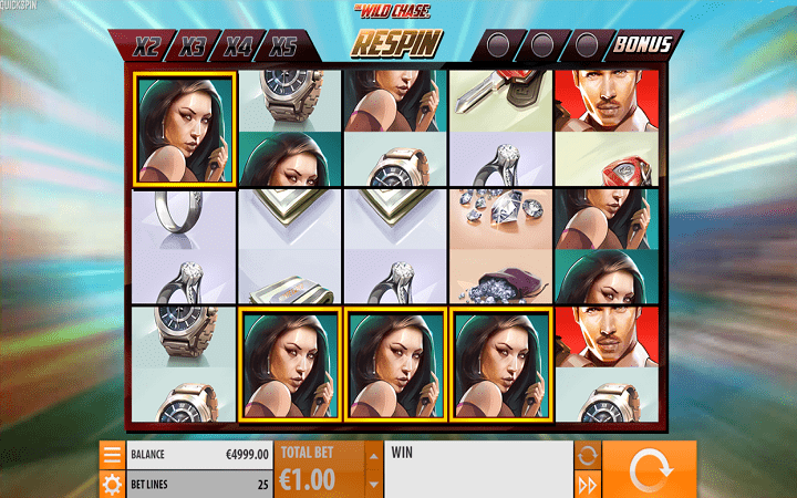 Respin bonus funkcija-slot The Wild Chase