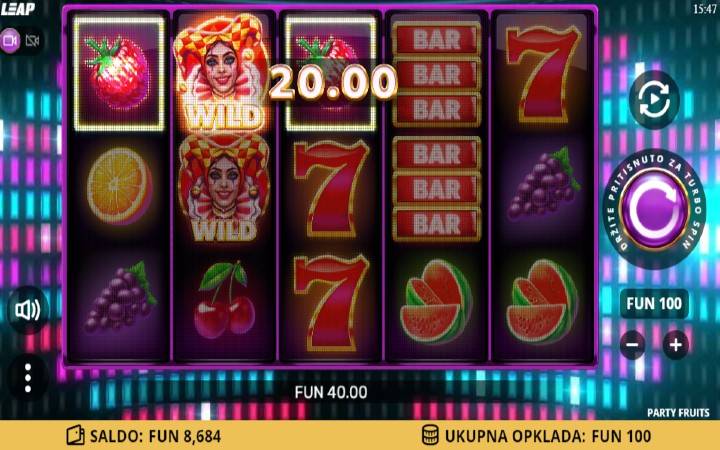 Džoker-online casino bonus-party fruits