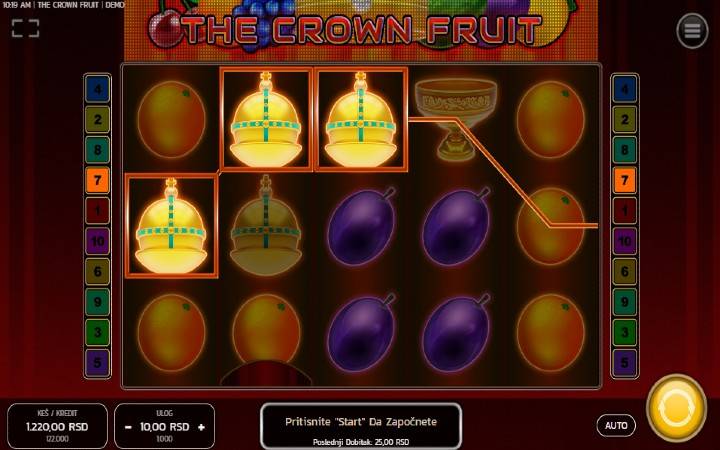 dobitna kombinacija-the crown fruit-online casino bonus