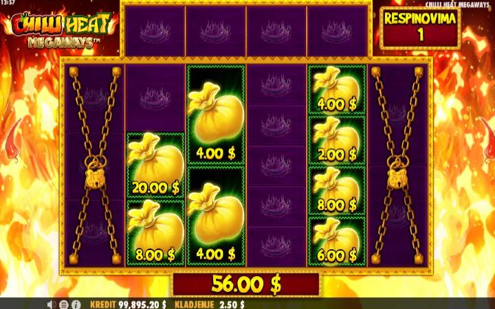 respin bonus-online casino bonus-chilli heat megaways