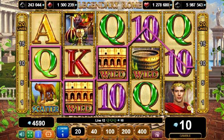 Džoker-legendary rome-egt-online casino bonus