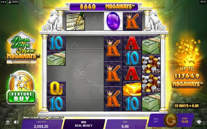kaskadne kolone-break da bank megaways-online casino bonus-microgaming