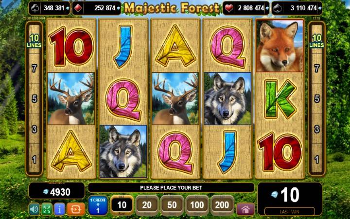 majestic forest-online casino bonus-egt