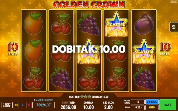 Scatter-online casino bonus-golden crown