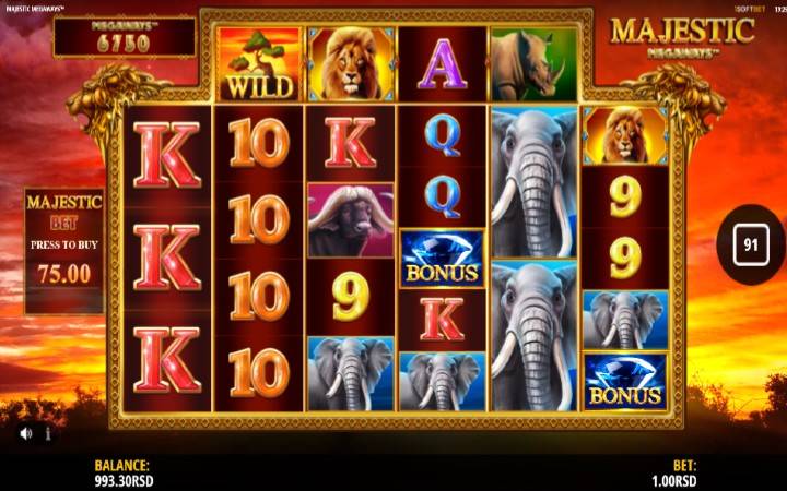 Džoker-online casino bonus-majestic megaways-iSoftBet