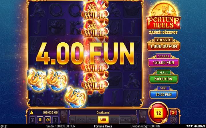 Džoker-online casino bonus-fortune reels-wazdan